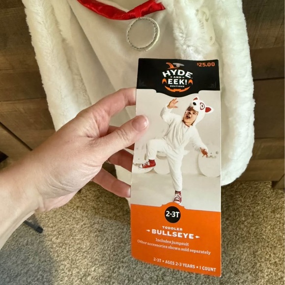 Target White and Red Bullseye Dog Costume for Kids - Picture 2 of 2